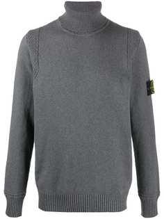 Stone Island mottled knit turtleneck jumper
