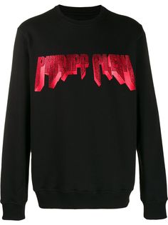 Philipp Plein толстовка с декорированным логотипом