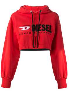 Diesel укороченное худи с логотипом