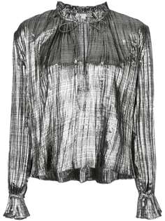 Jonathan Simkhai metallic loose-fit blouse