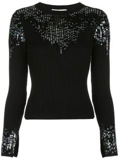 Jonathan Simkhai sequin-embellished ribbed jumper