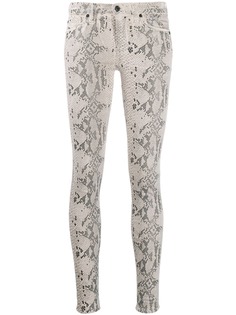 7 For All Mankind snakeskin print skinny jeans