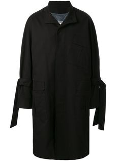 Wooyoungmi strap detail logo coat