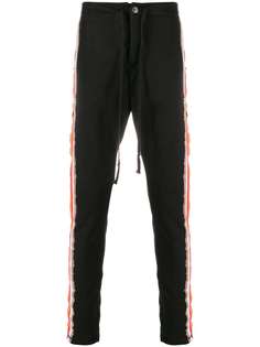Greg Lauren striped slim-fit trackpants