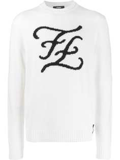 Fendi свитер Karligraphy с круглым вырезом