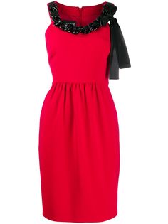 Boutique Moschino креповое платье с цепочкой