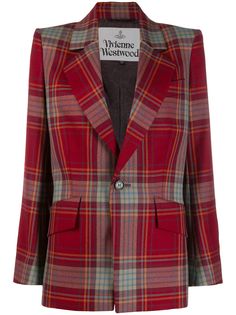 Vivienne Westwood однобортный блейзер в клетку