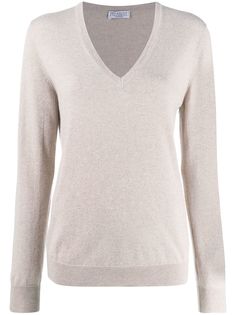 Brunello Cucinelli трикотажный топ с V-образным вырезом