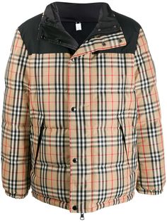 Burberry пуховик в клетку Vintage Check