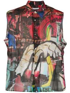 Our Legacy рубашка без рукавов с принтом граффити