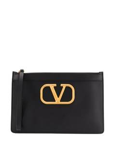 Valentino клатч Valentino Garavani на молнии с логотипом VLogo