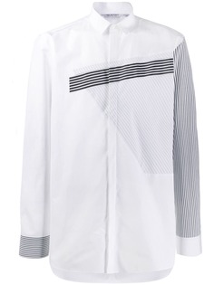 Neil Barrett striped-panel shirt