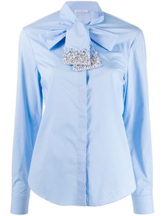 Vivetta embellished tie neck shirt