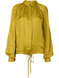 Ann Demeulemeester long-sleved drawstring-hem blouse