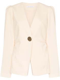 Rejina Pyo Collarless Button Front Wool Blazer