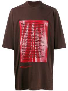 Rick Owens DRKSHDW poem print T-shirt