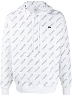 Lacoste logo print hoodie