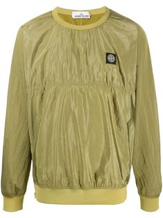 Stone Island logo embroidered sweatshirt