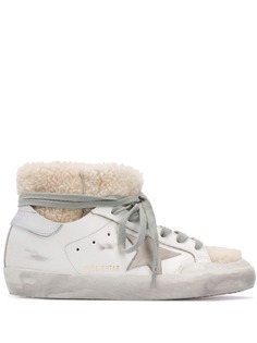 Golden Goose Superstar shearling embellished sneakers