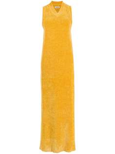 Jil Sander sleeveless long velvet knitted dress