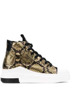 Cinzia Araia snakeskin effect high top sneakers