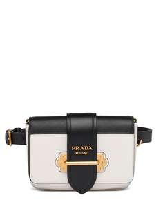 Prada поясная сумка с металлическим логотипом