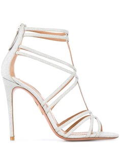 Aquazzura босоножки с ремешками и блестками