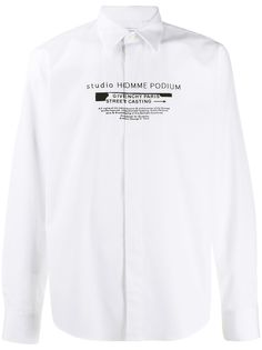 Givenchy поплиновая рубашка с надписью
