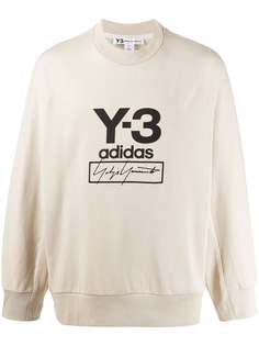 Y-3 джемпер с круглым вырезом и логотипом
