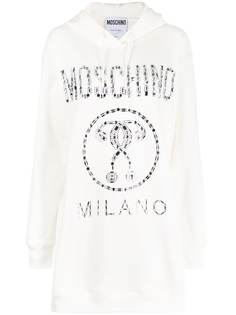 Moschino logo oversized hoodie dress