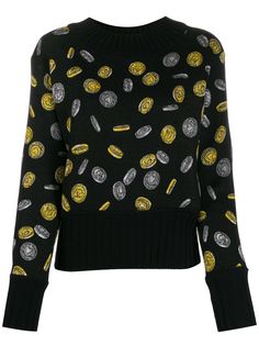 Moschino coin print cropped jumper