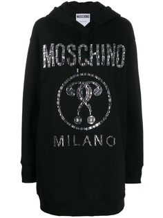 Moschino logo oversized hoodie dress