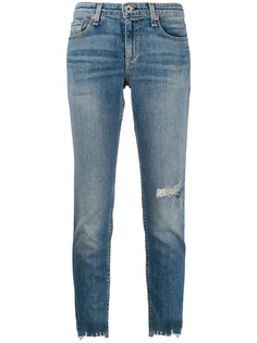 Rag & Bone джинсы скинни с необработанными краями