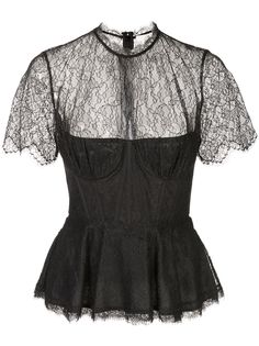Jonathan Simkhai silk lace bustier top