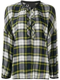 8pm tartan trimmed shirt