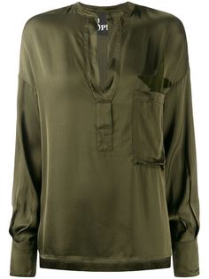 8pm military-style v-neck shirt