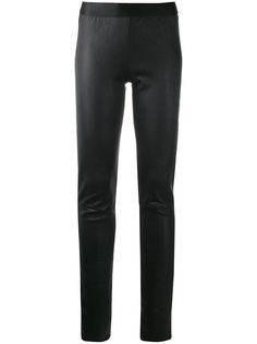 Ann Demeulemeester fitted grained leggings