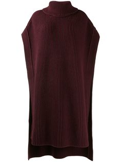 Joseph roll neck knitted poncho