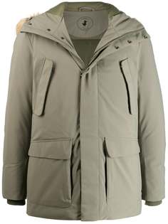 Save The Duck faux-fur trimmed hooded coat