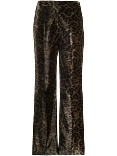 John Richmond Tameside leopard print trousers
