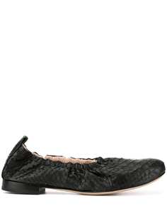 Rodo snakeskin-effect ballerinas