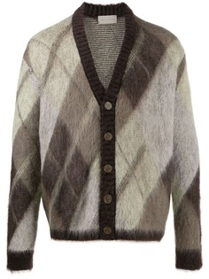 Paura Diamond patterned knit cardigan