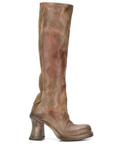 Cherevichkiotvichki distressed-effect knee-high boots