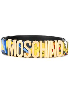 Moschino ремень с принтом и логотипом