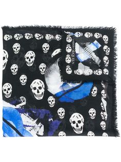 Alexander McQueen платок с принтом Skull