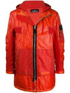 Stone Island Shadow Project куртка на молнии с жатым эффектом