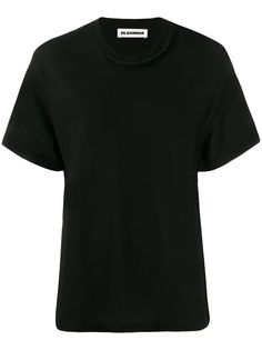 Jil Sander футболка с вязаными вставками