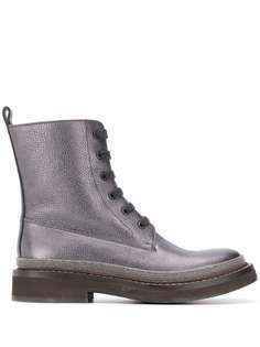 Brunello Cucinelli ботинки из зернистой кожи