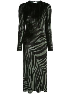 Michelle Mason платье миди с зебровым принтом