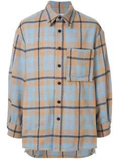 Wooyoungmi oversized checked shirt